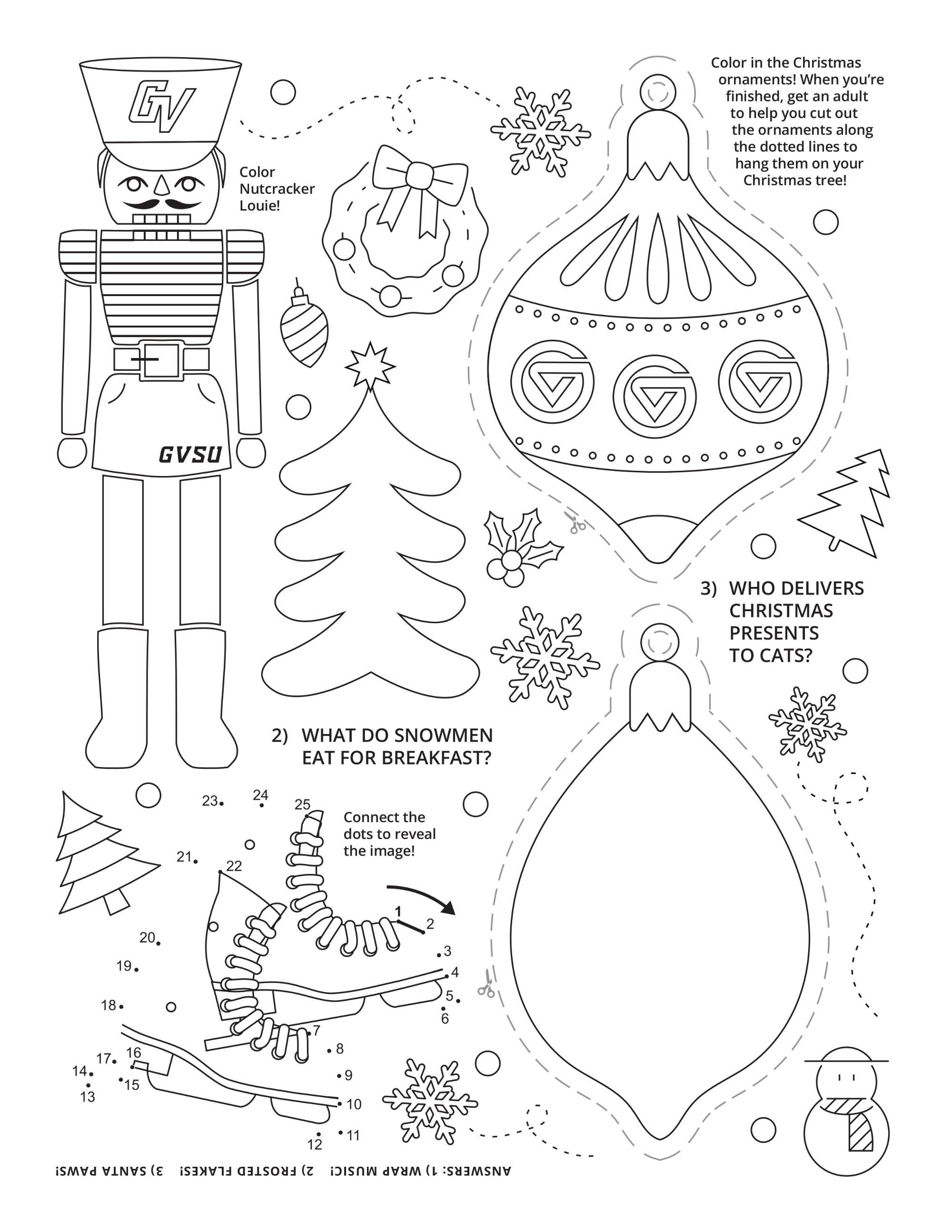 Laker Holiday Activity Sheet side 2